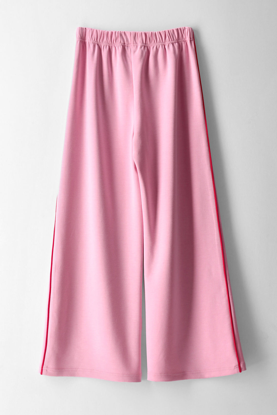 Girls Badge Piping Wideleg Pants - Pink