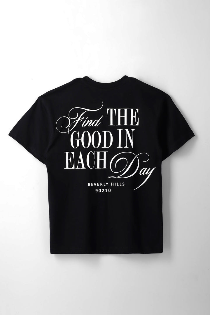 Girls Bevelry Hills Oversized Tee - Black