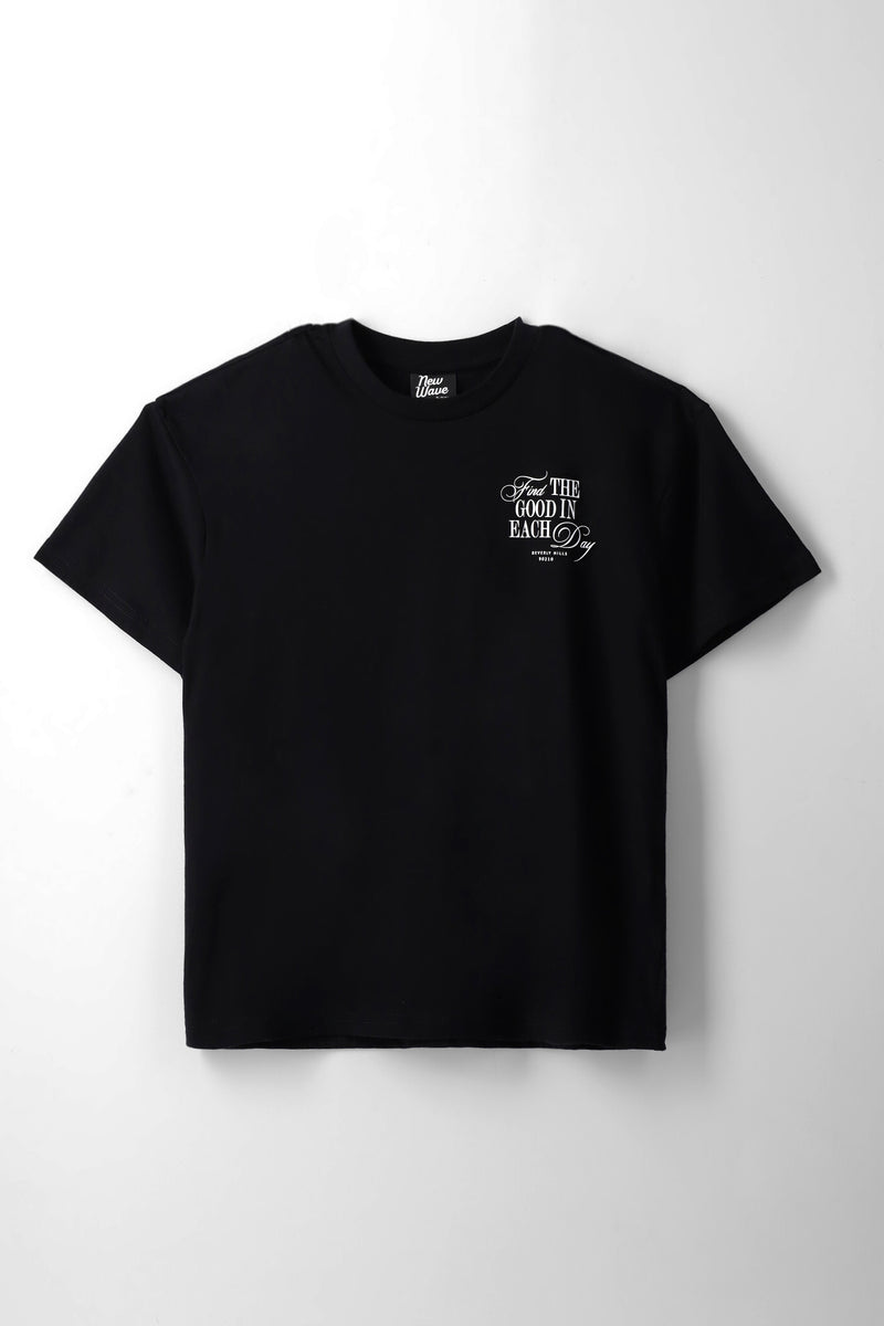 Girls Bevelry Hills Oversized Tee - Black