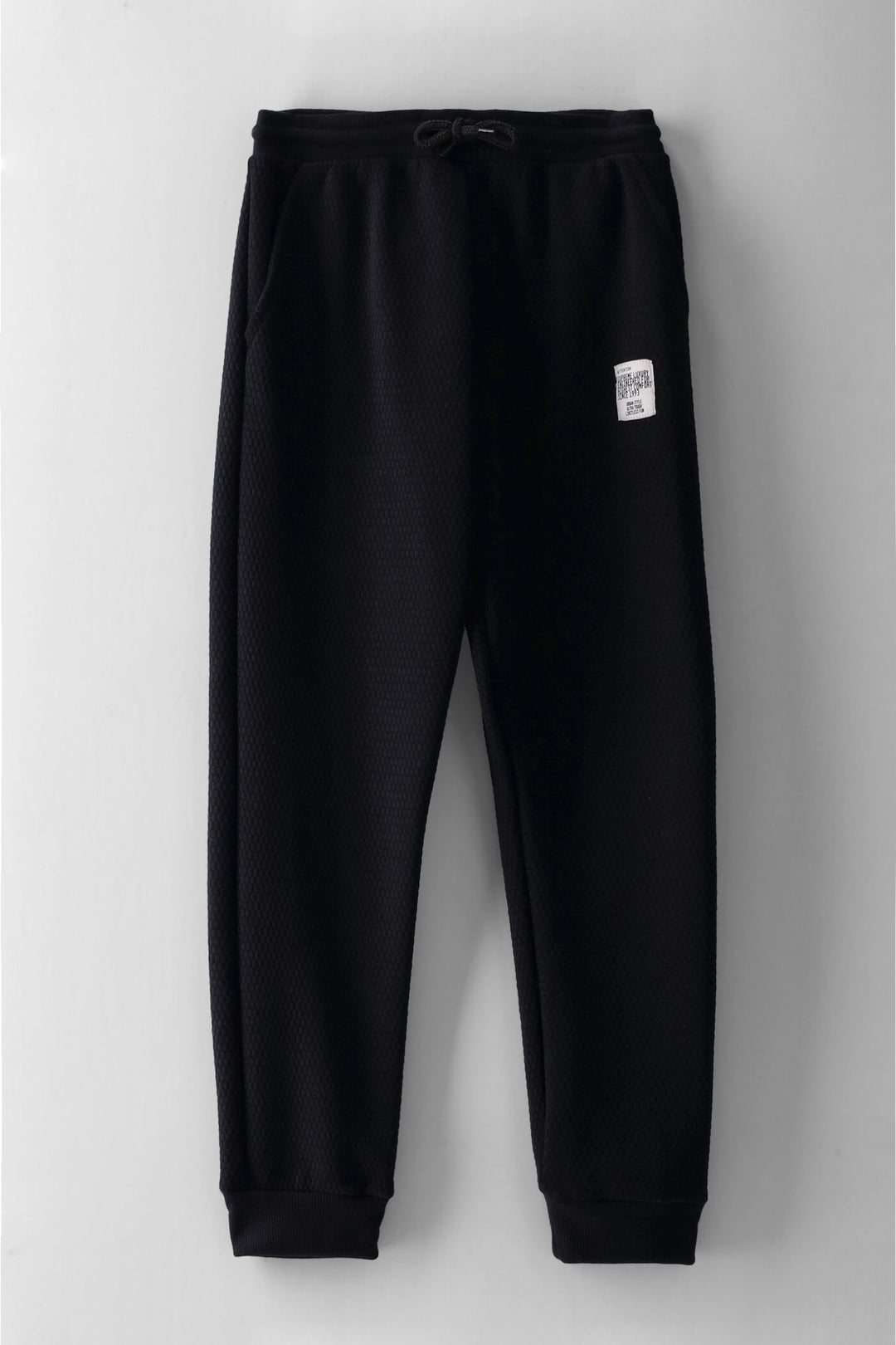 Boys Textured Lightweight Jogger - Black
