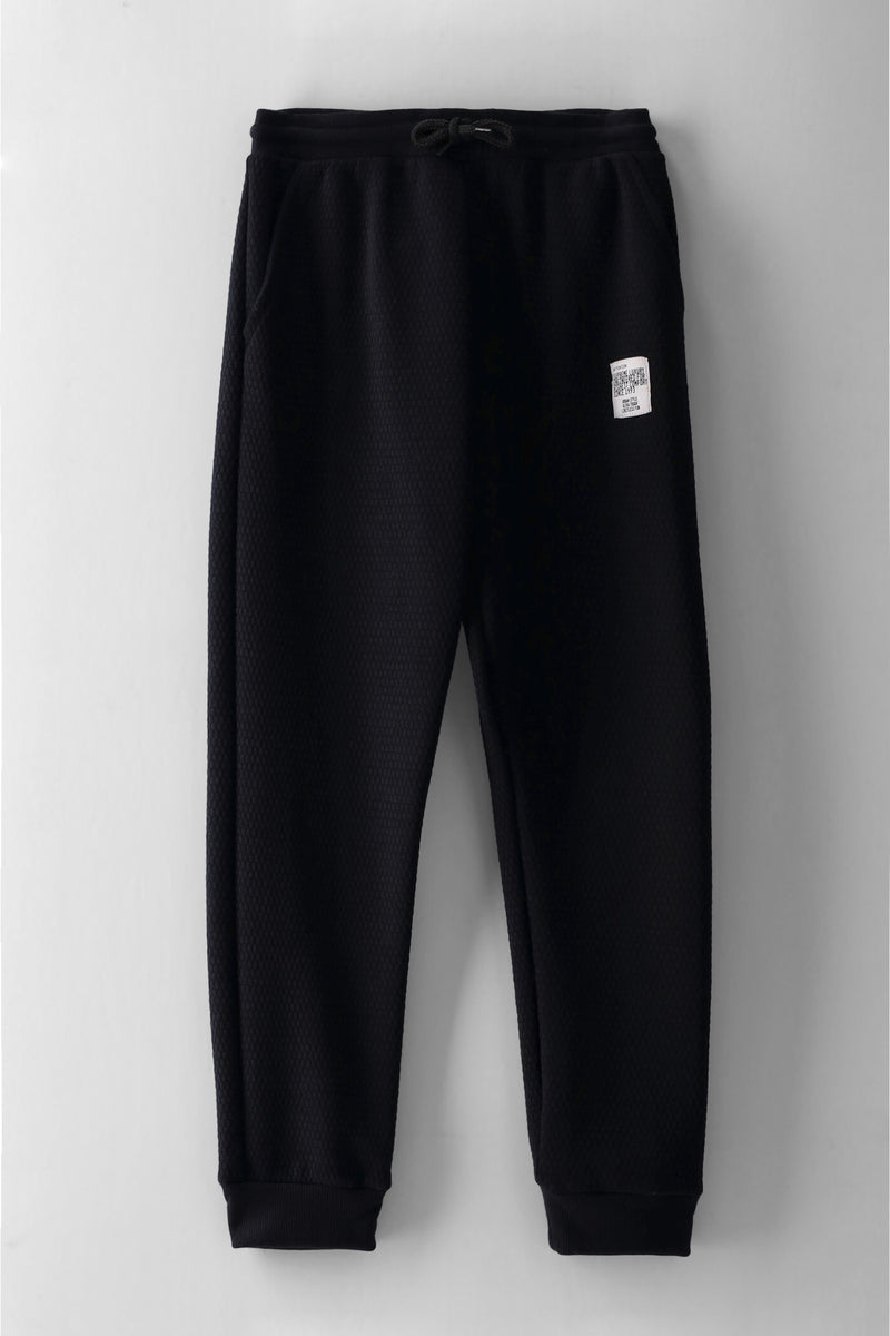 Boys Textured Lightweight Jogger - Black