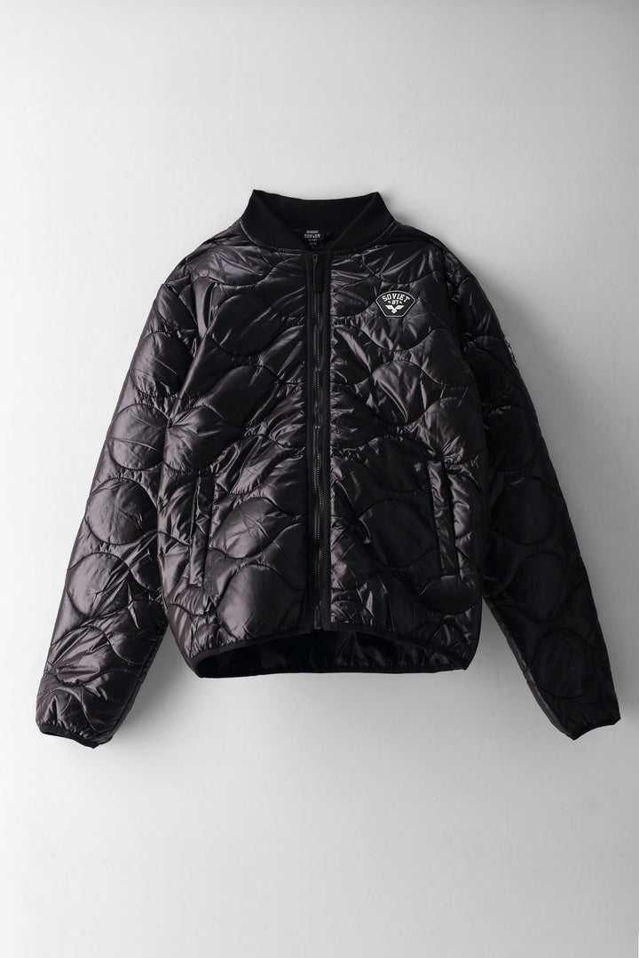 Boys Harlem Quilted Bomber Jacket - Black