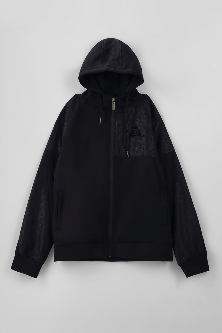 Boys Finlay Zip Through Hoody - Black