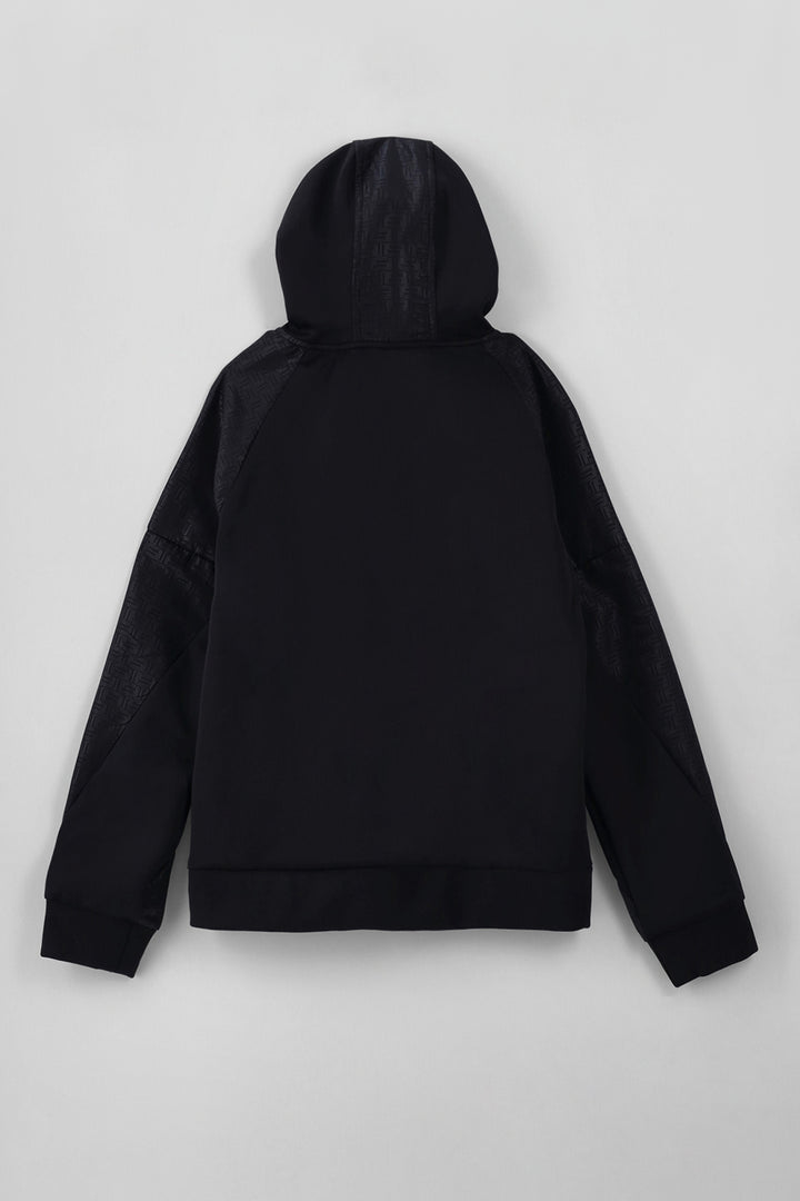Boys Finlay Zip Through Hoody - Black