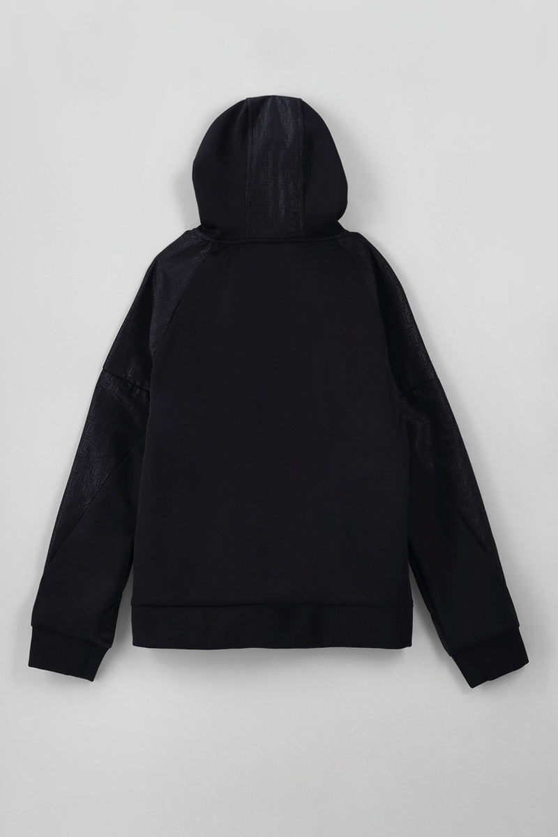 Boys Finlay Zip Through Hoody - Black