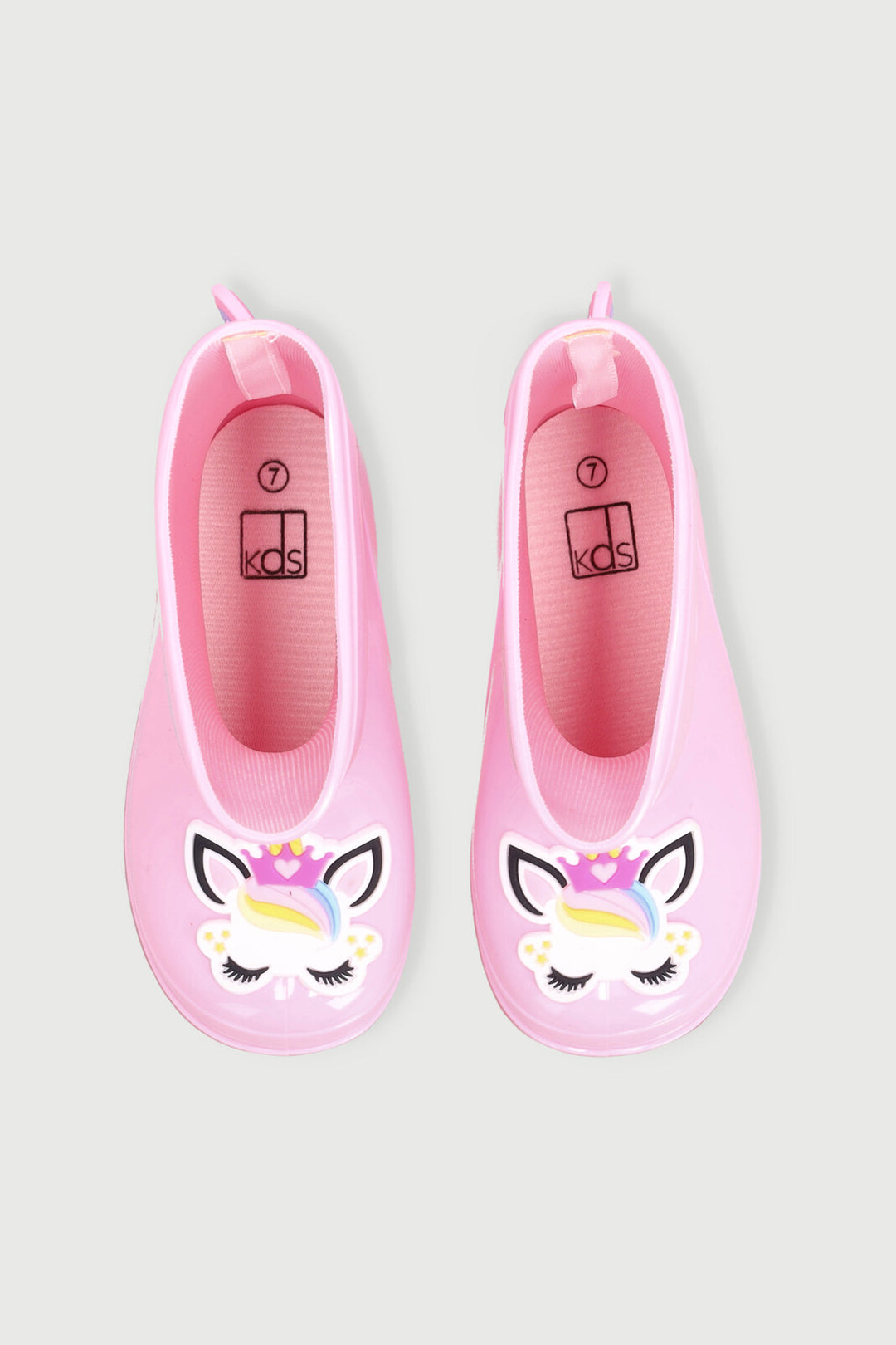 Pre-Girls Unicorn Crown Welly Boot - Pink