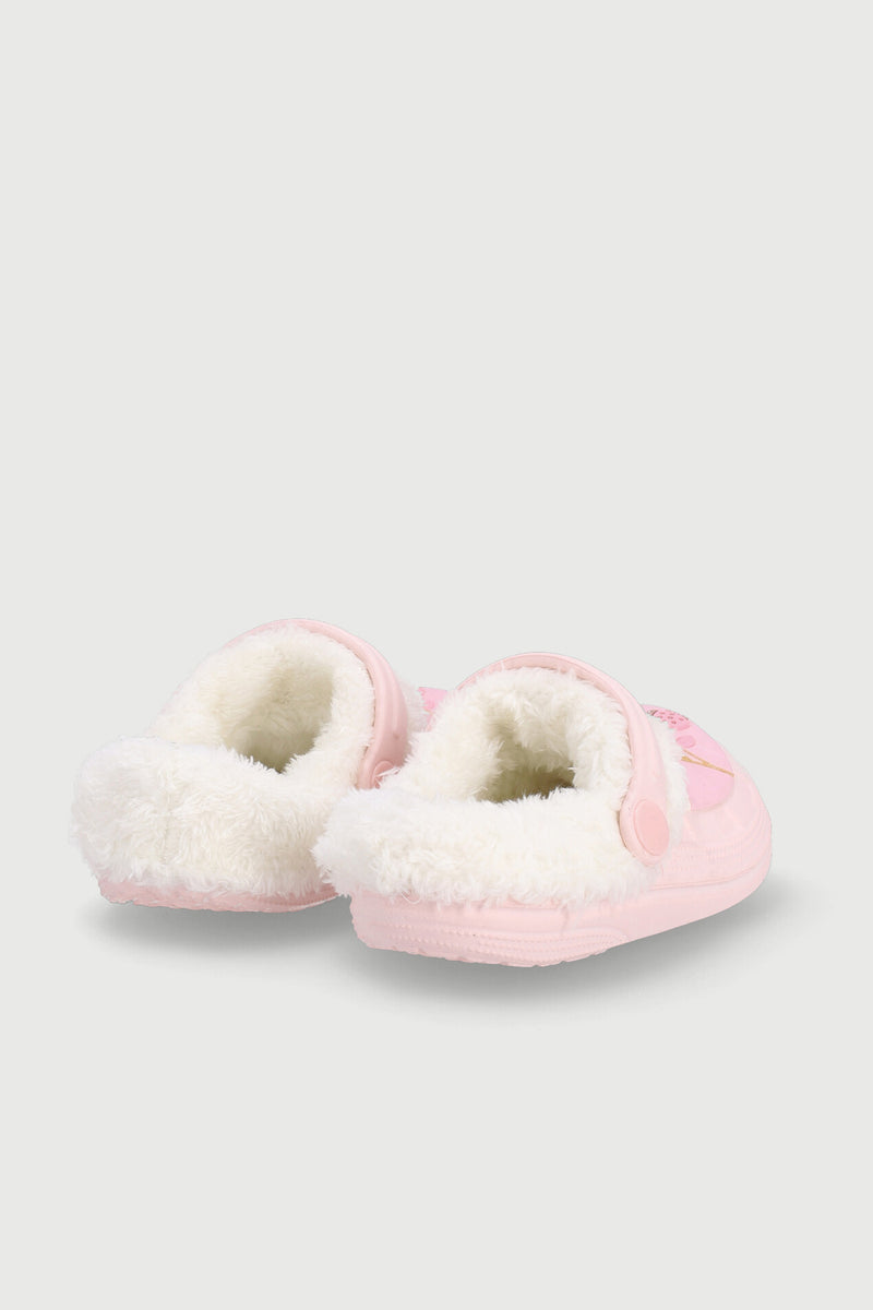 Baby Girls Butterfly Furlined Clog - Light Pink