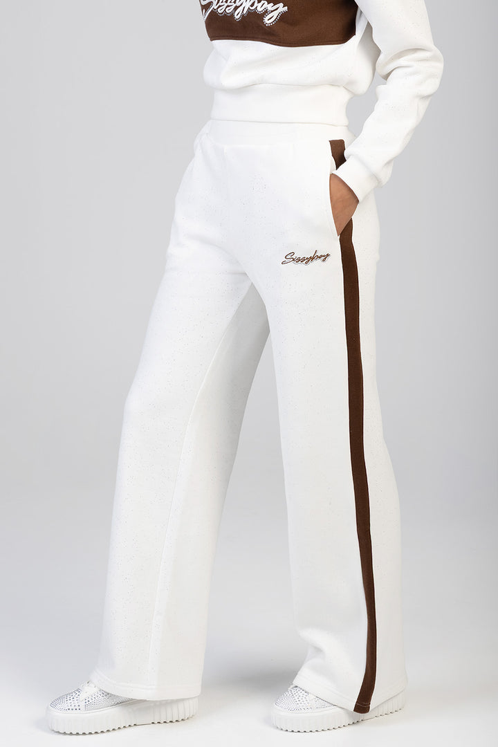 Logo Wide Leg Pant - Off White