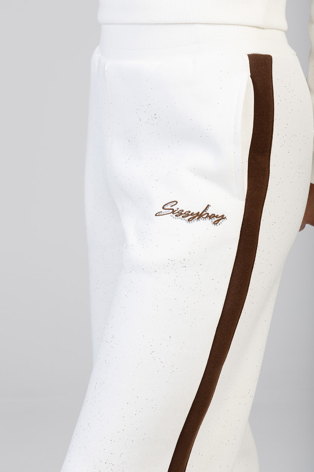 Logo Wide Leg Pant - Off White