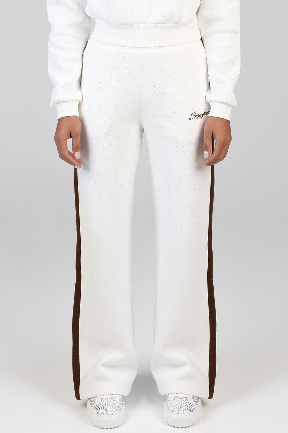 Logo Wide Leg Pant - Off White