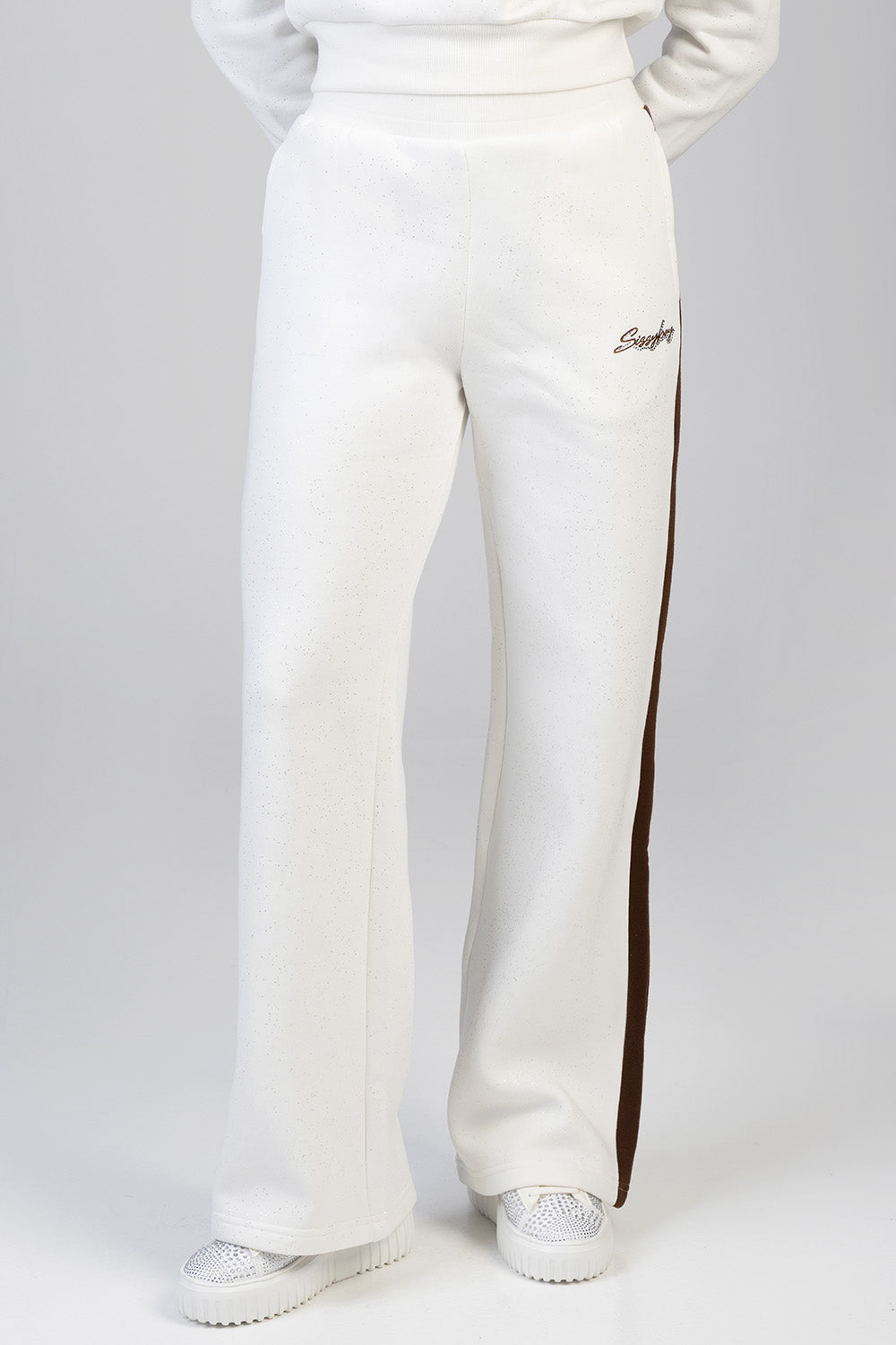 Logo Wide Leg Pant - Off White