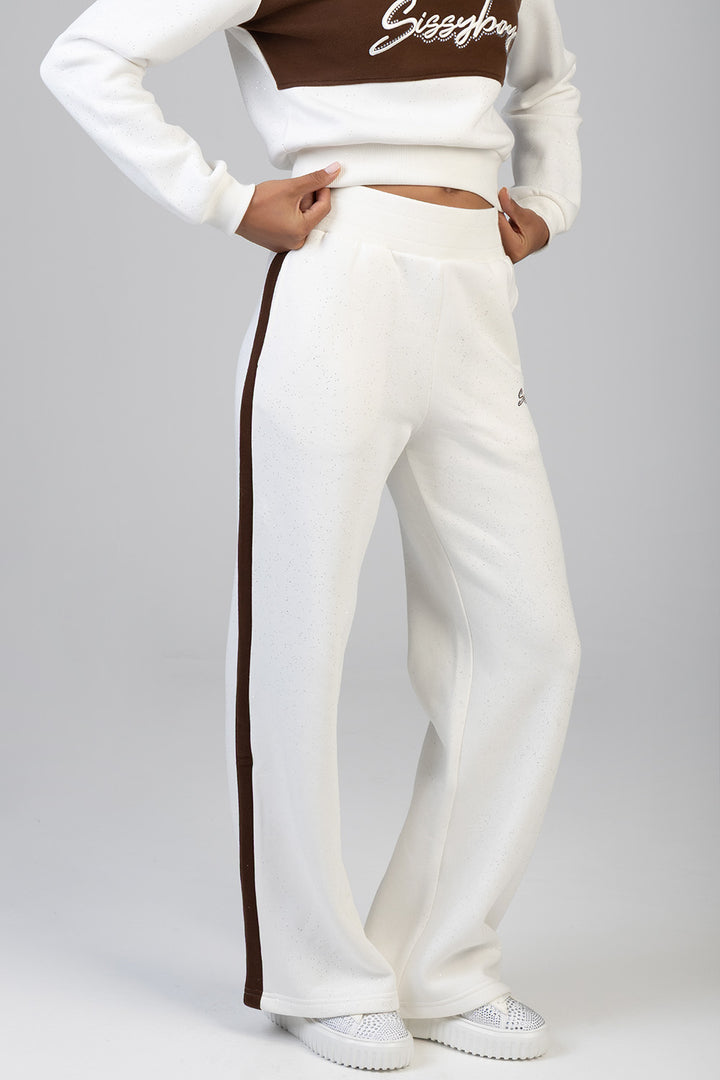 Logo Wide Leg Pant - Off White