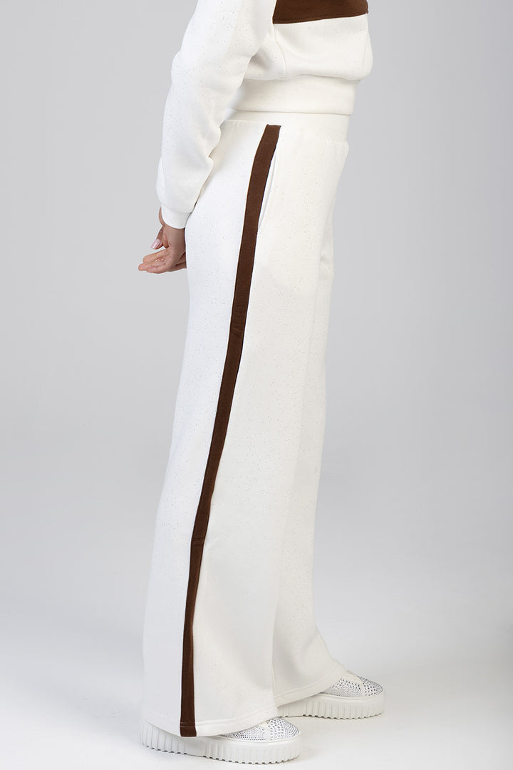 Logo Wide Leg Pant - Off White
