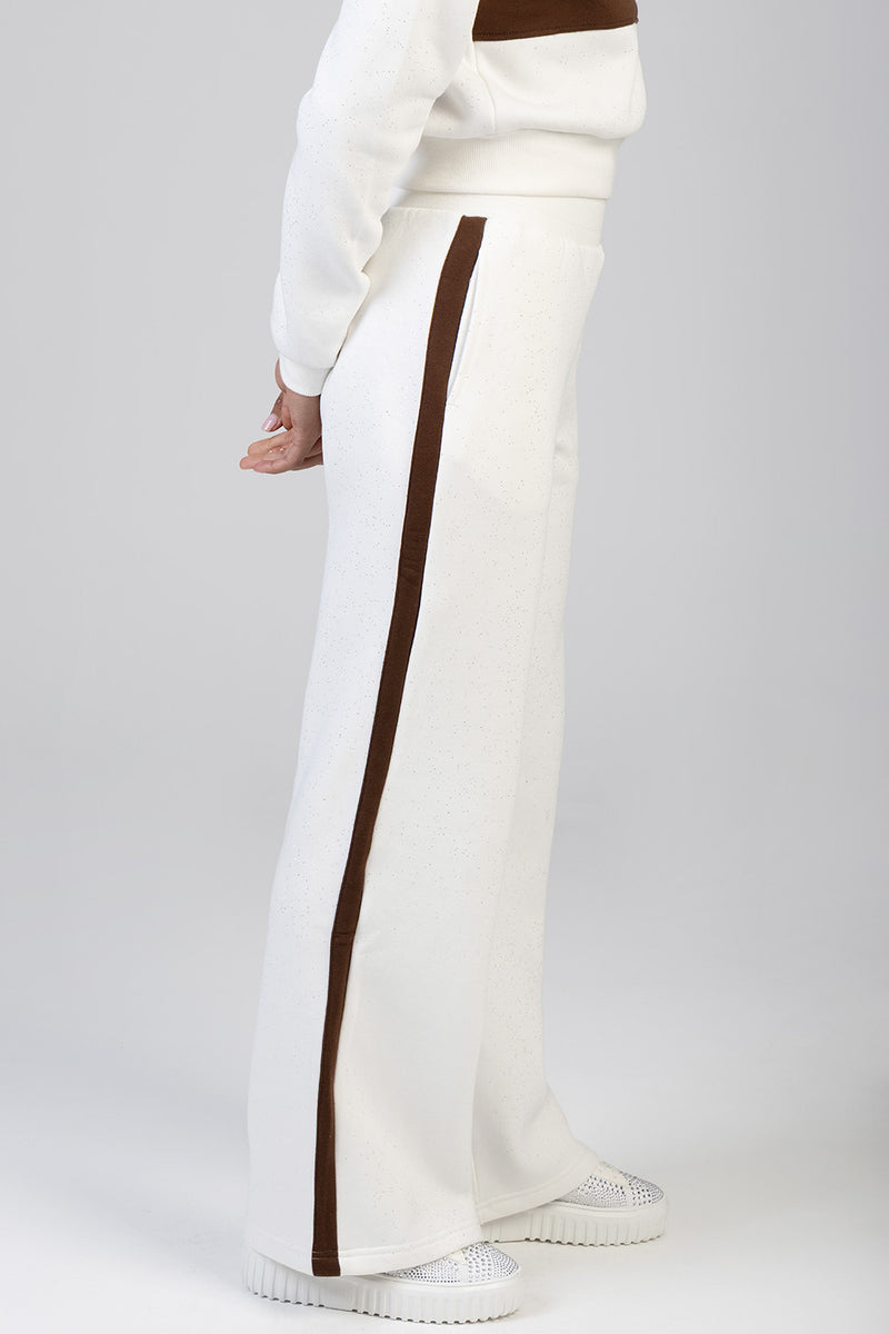 Logo Wide Leg Pant - Off White