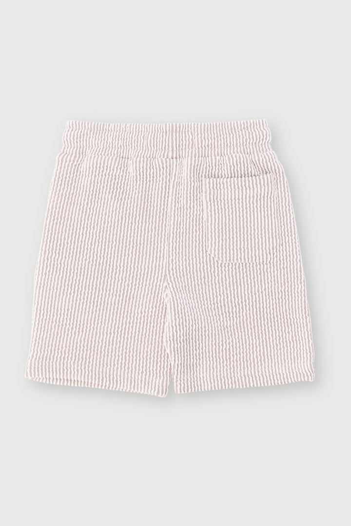 Pre-Boys Seersucker Shorts - Stone
