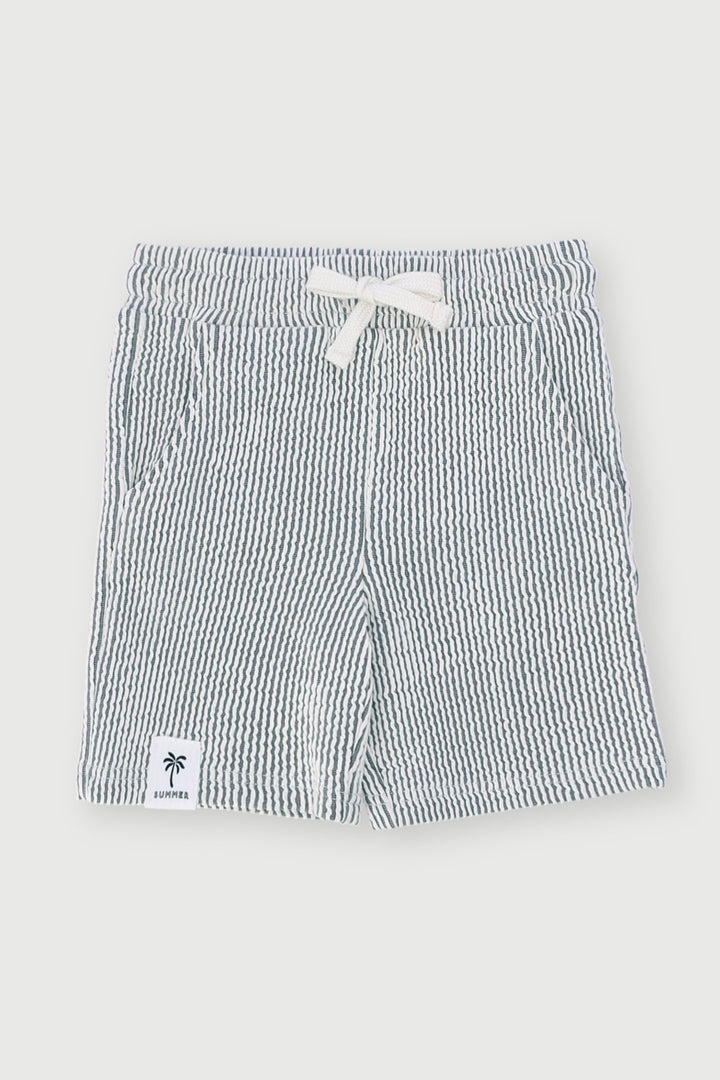 Pre-Boys Seersucker Shorts - Black