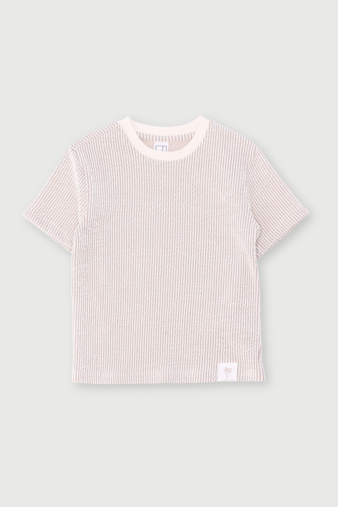 Pre-Boys Seersucker Tee - Stone