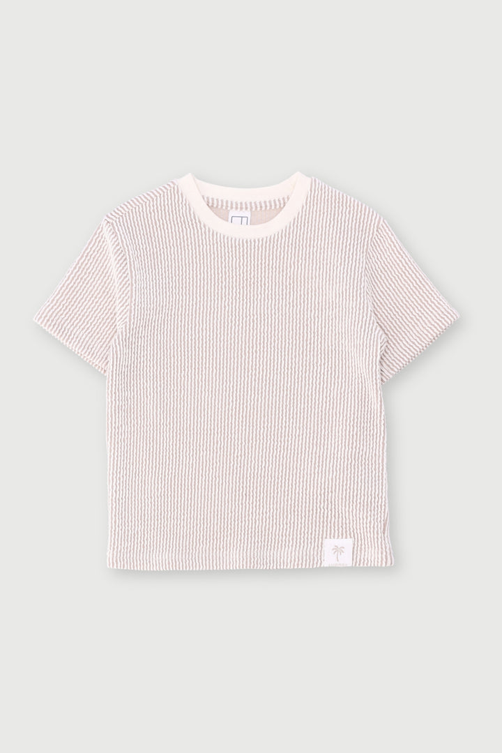 Pre-Boys Seersucker Tee - Stone