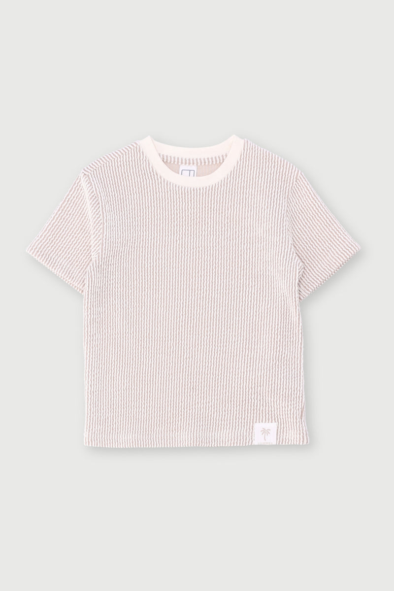 Pre-Boys Seersucker Tee - Stone