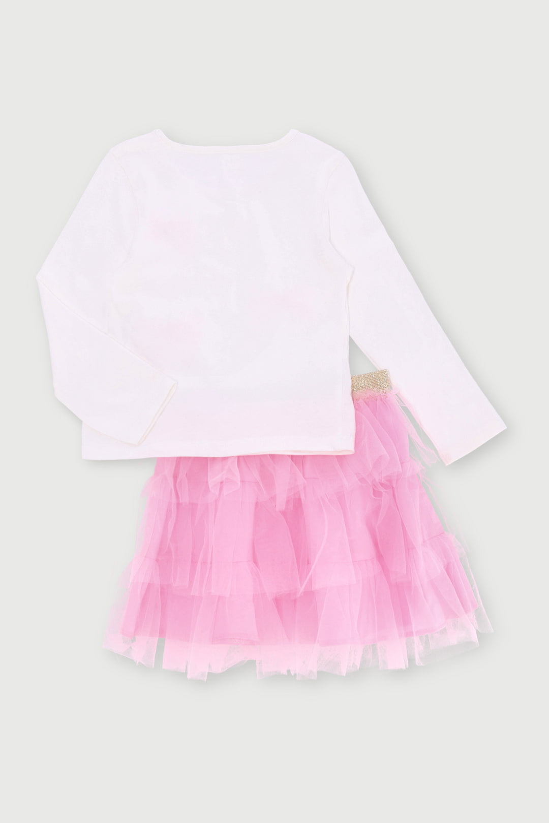 Pre-Girls Tutu Skirt With Bow Top - Cream