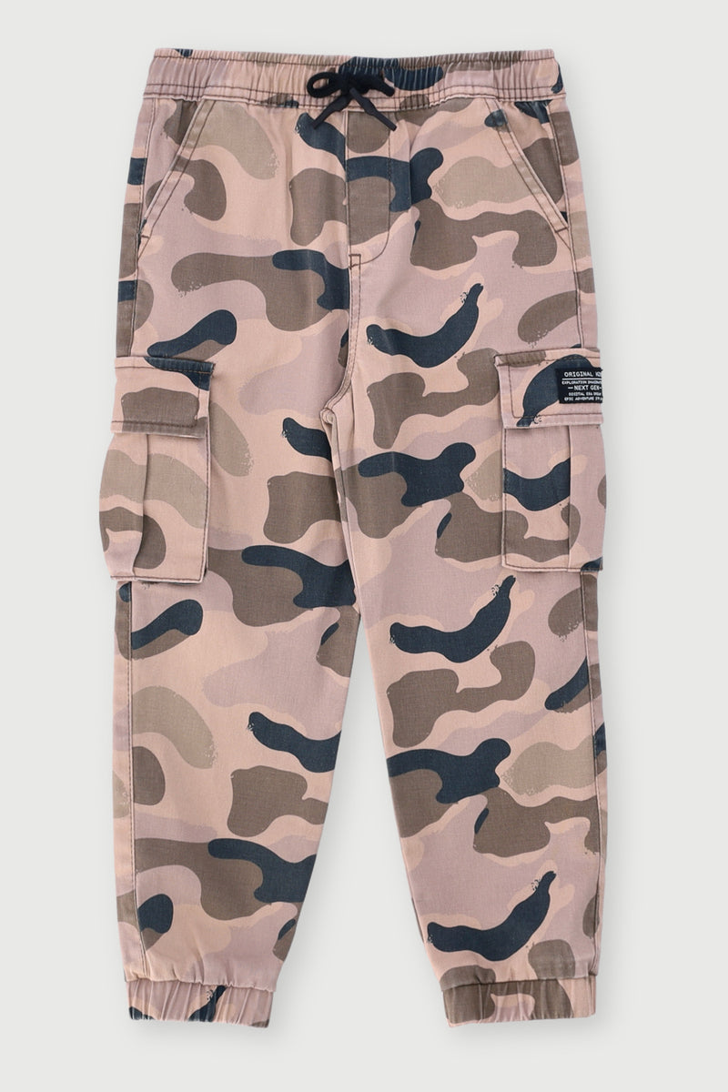 Pre-Boys Camo Jogger - Brown