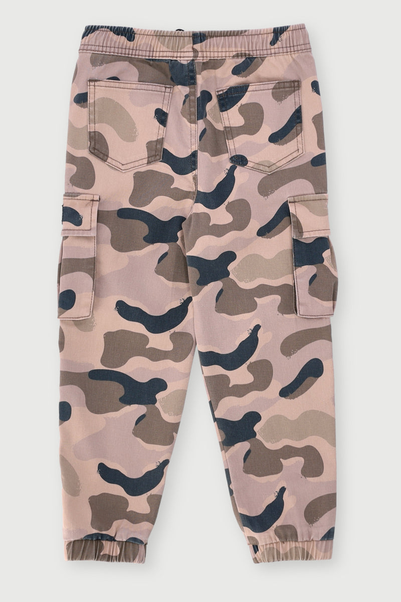 Pre-Boys Camo Jogger - Brown