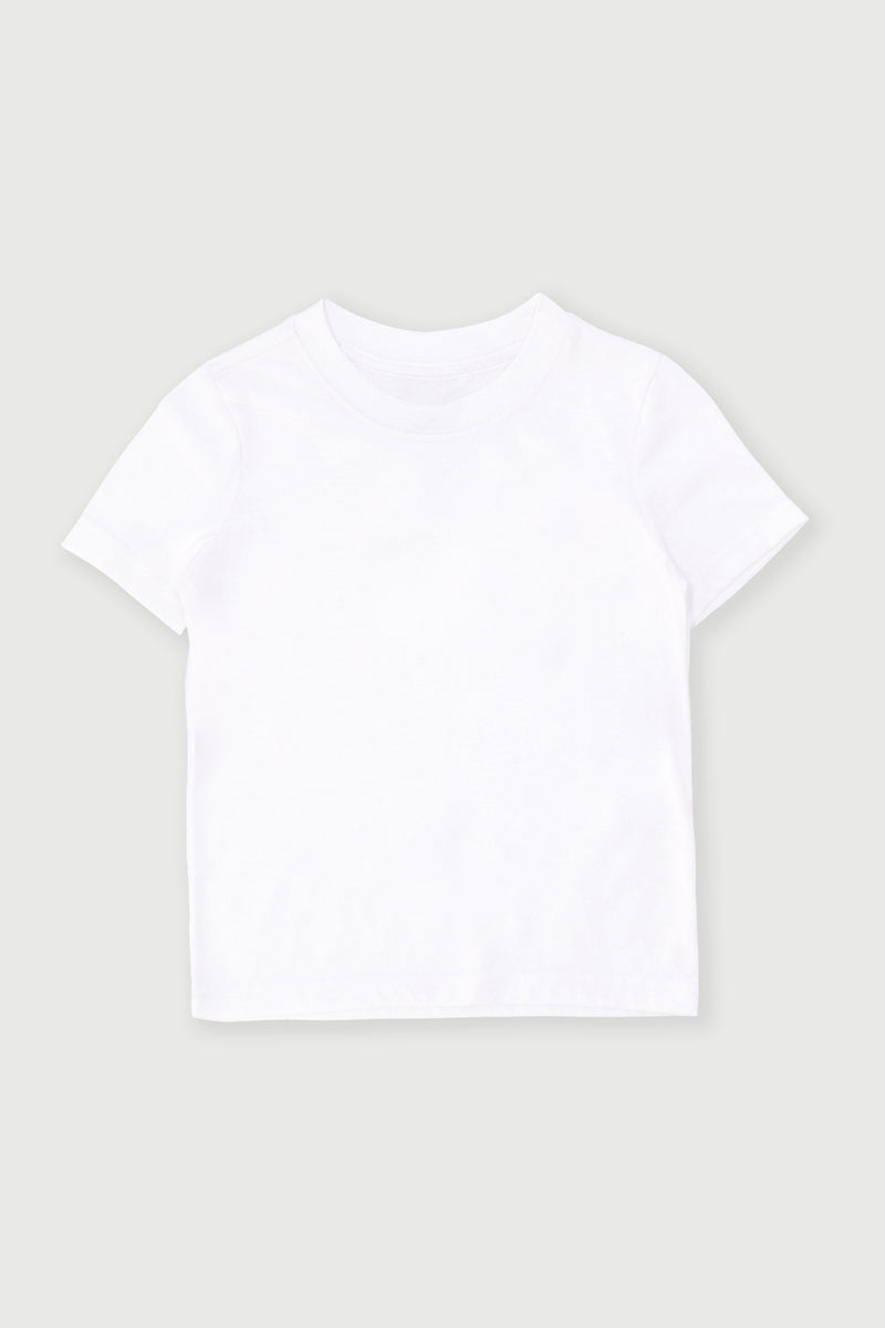 Pre-Boys Plain Tee - White