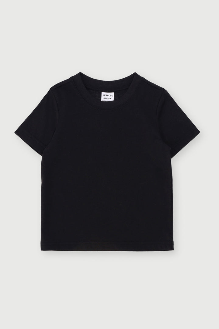 Pre-Boys Plain Short Sleeve Tee - Black