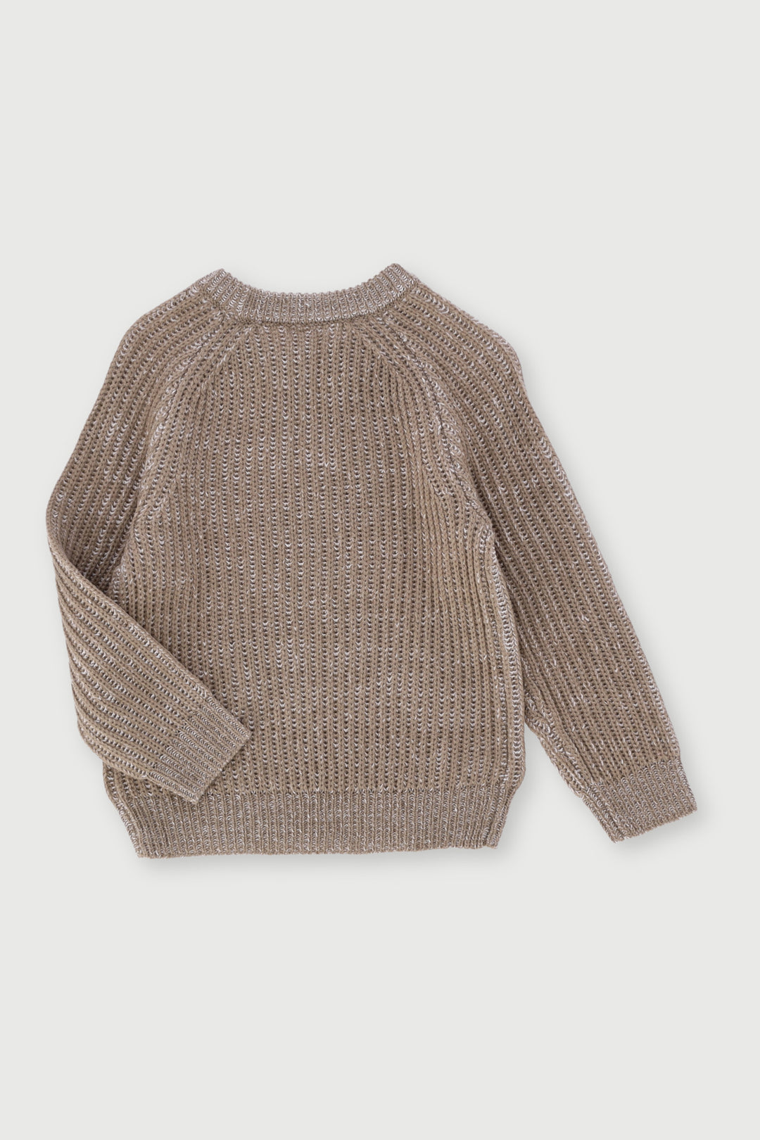 Pre-Boys Two Tone Knit Pullover - Khaki