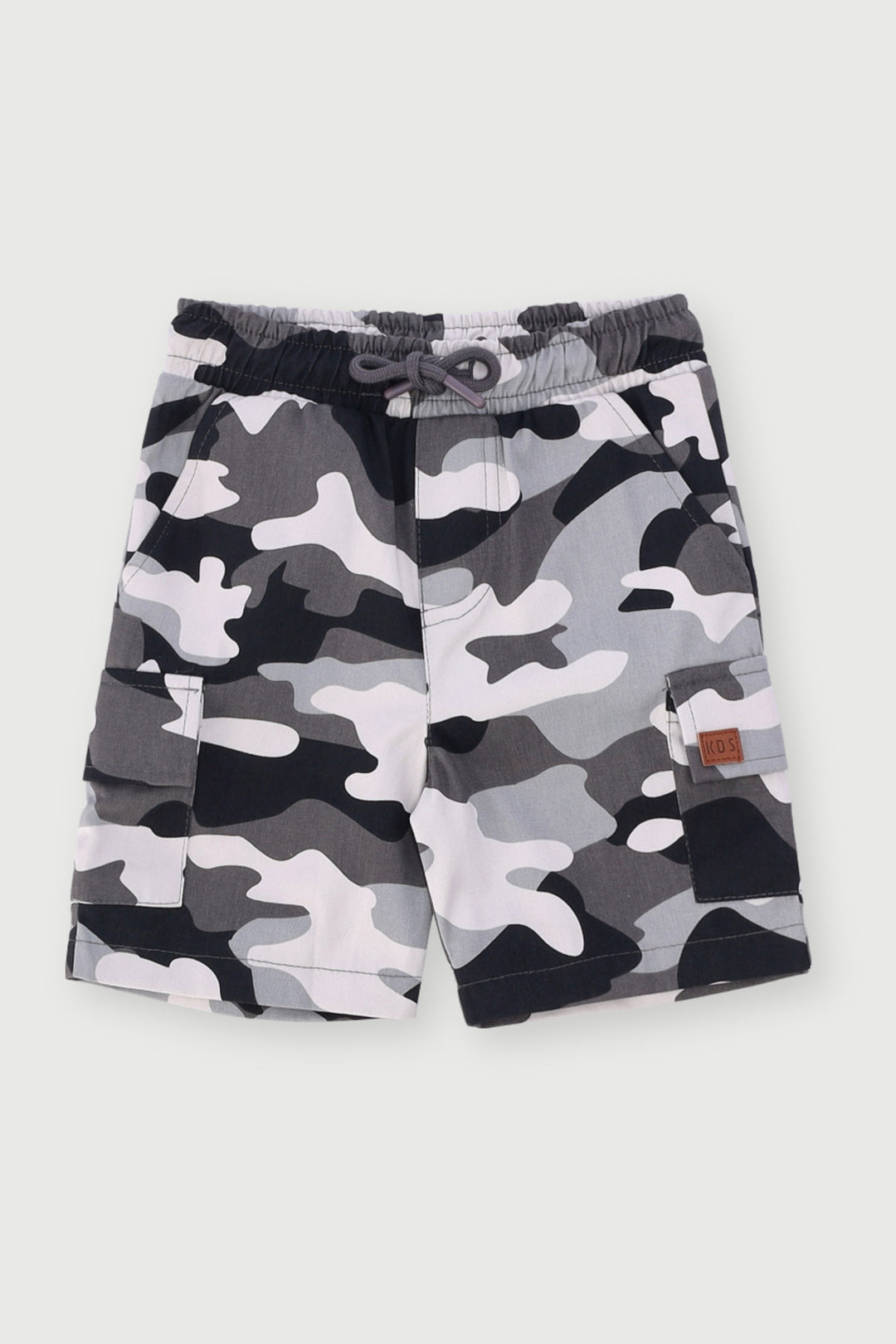 Pre-Boys Cargo Camo Shorts - Grey
