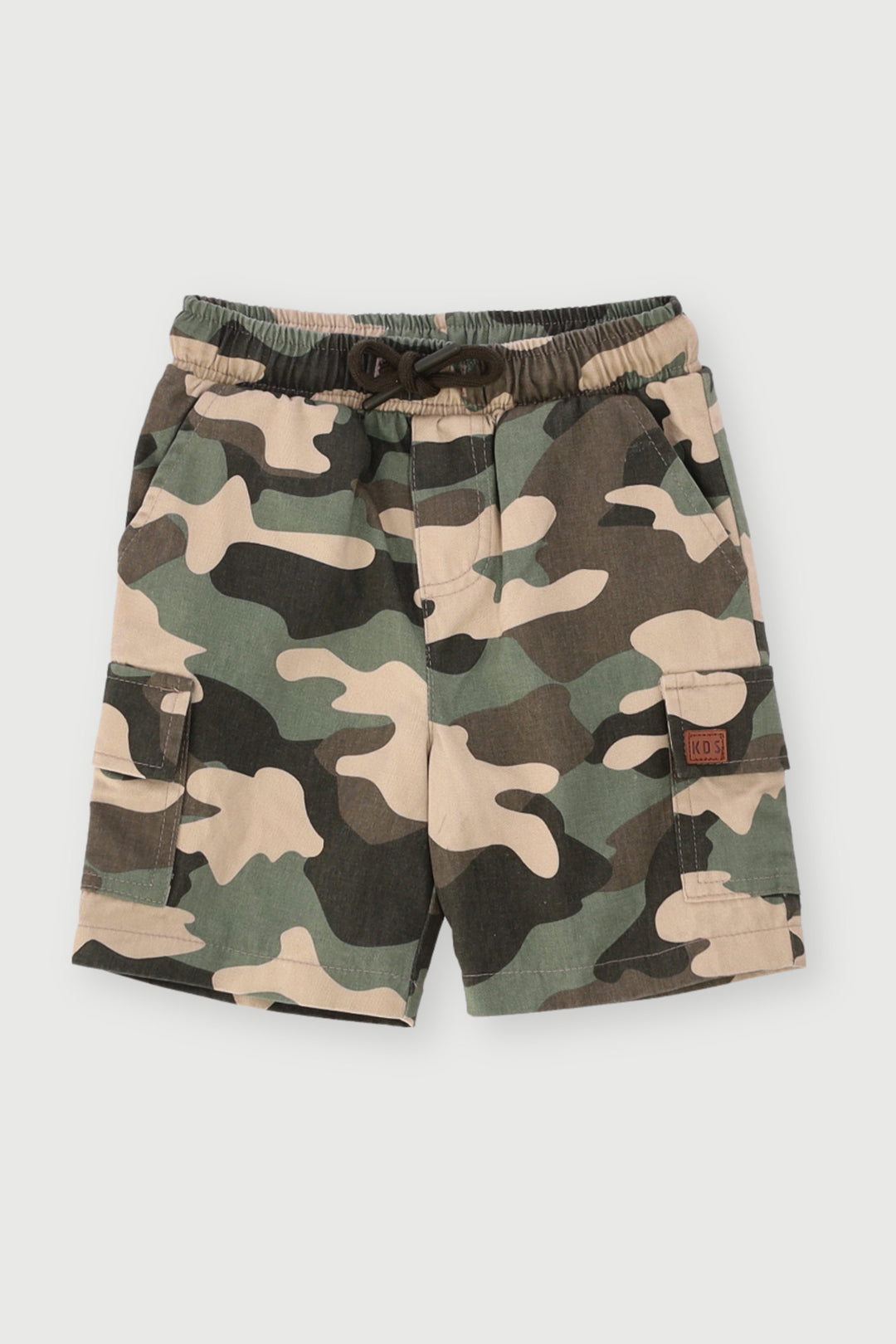 Pre-Boys Cargo Camo Shorts - Green