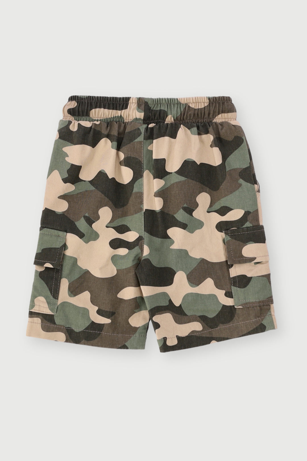 Pre-Boys Cargo Camo Shorts - Green