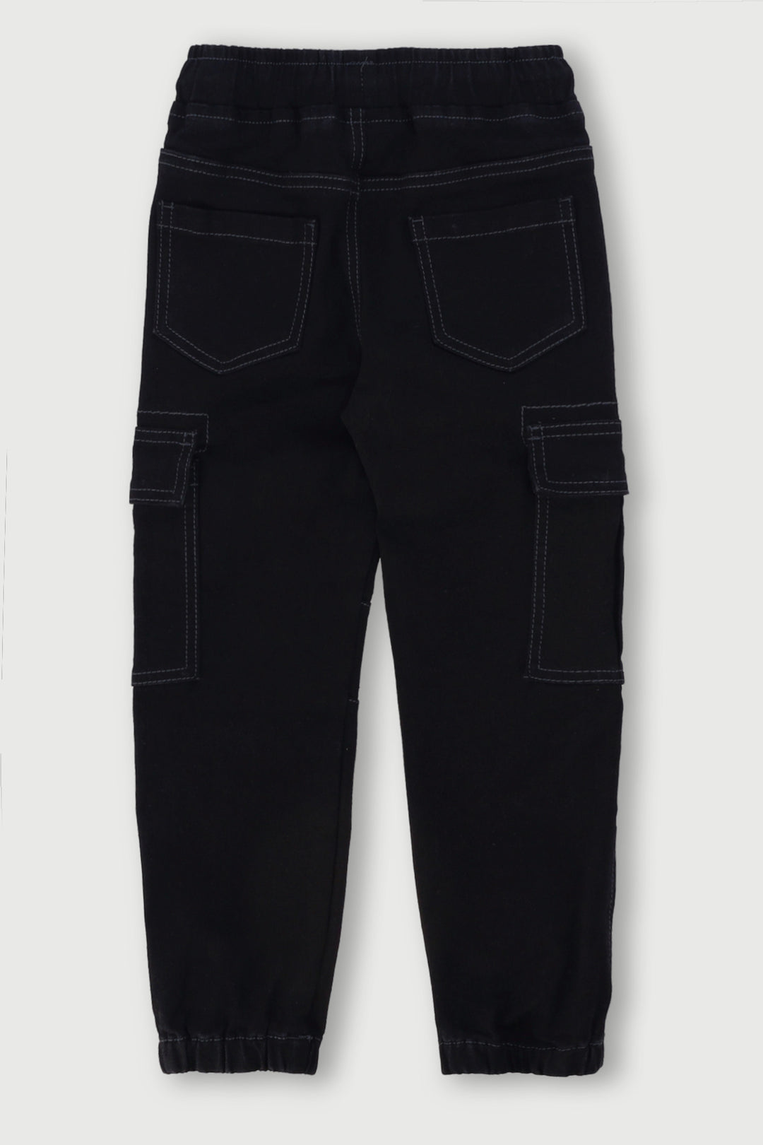 Pre-Boys Detailed Pocket Cargo Elasticated Jogger - Black