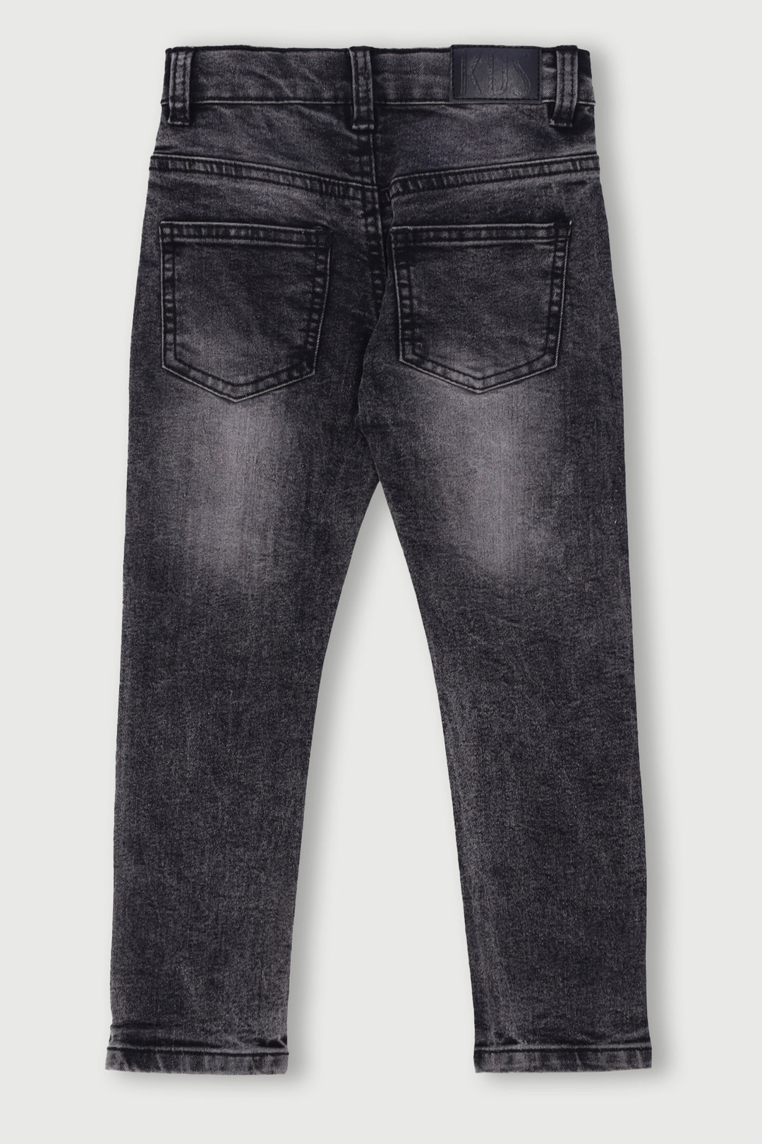 Pre-Boys Skinny Acid Wash Denim - Charcoal