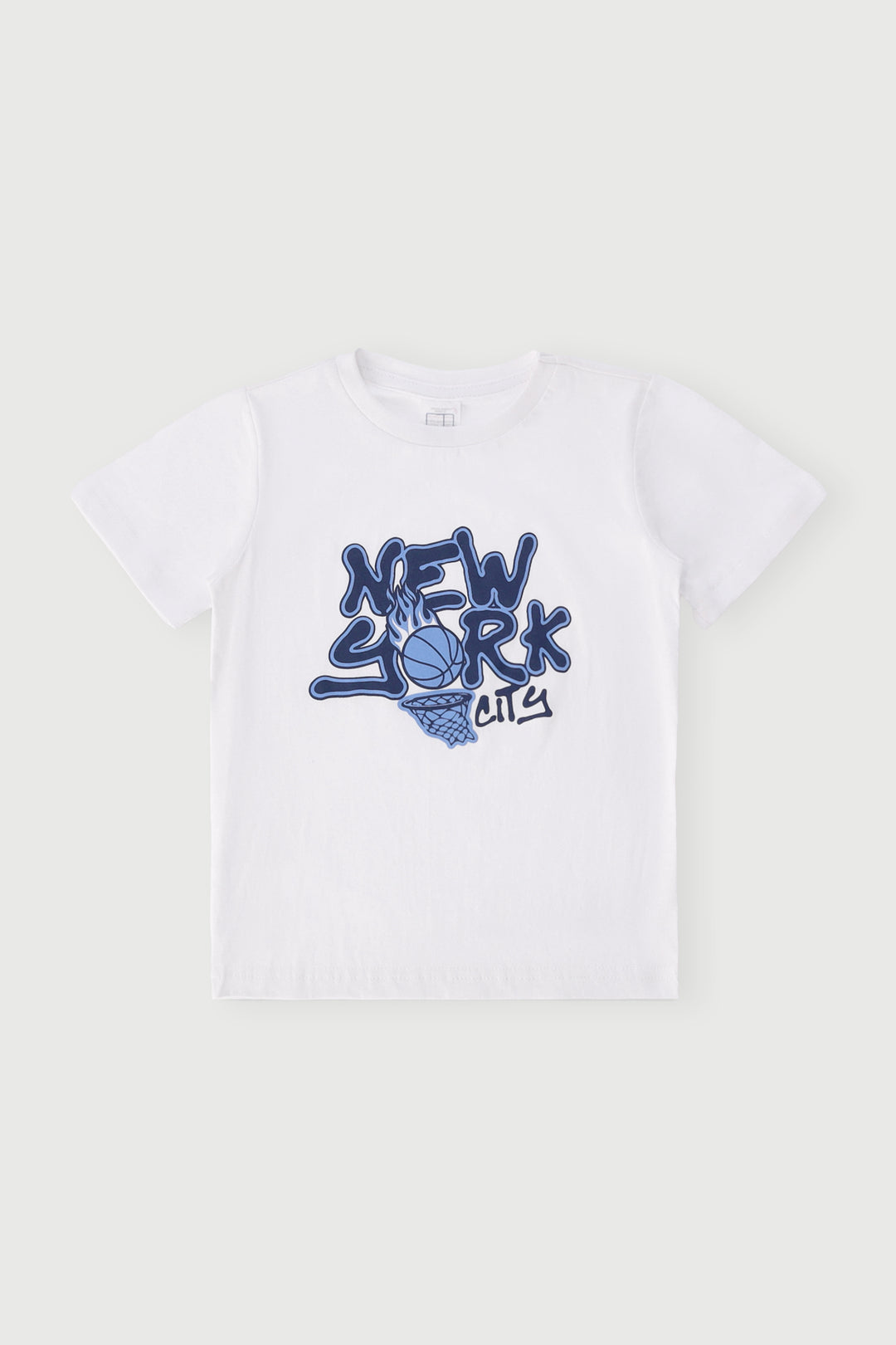 Pre-Boys Short Sleeve Ny Tee - White