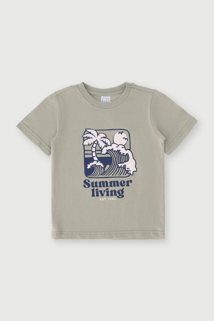 Pre-Boys Short Sleeve Surf Tee - Light Green