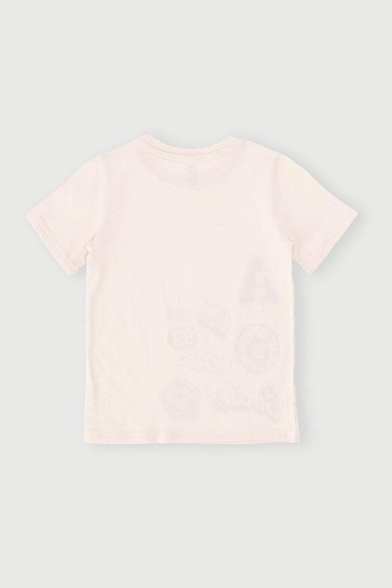 Pre-Boys Short Sleeve Sports Tee - Stone