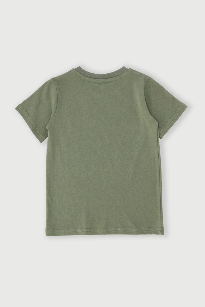 Pre-Boys Short Sleeve Dino Tee - Olive