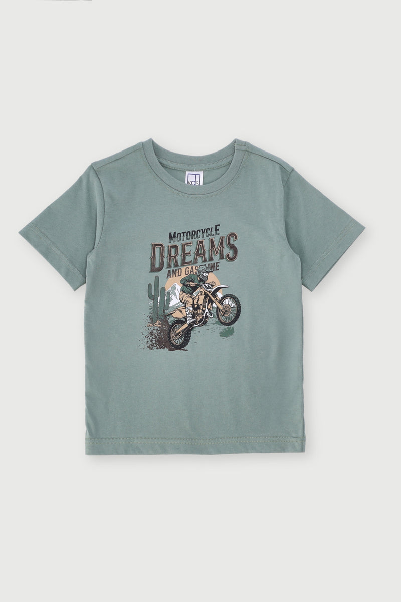 Pre-Boys Motorcross Tee - Sage