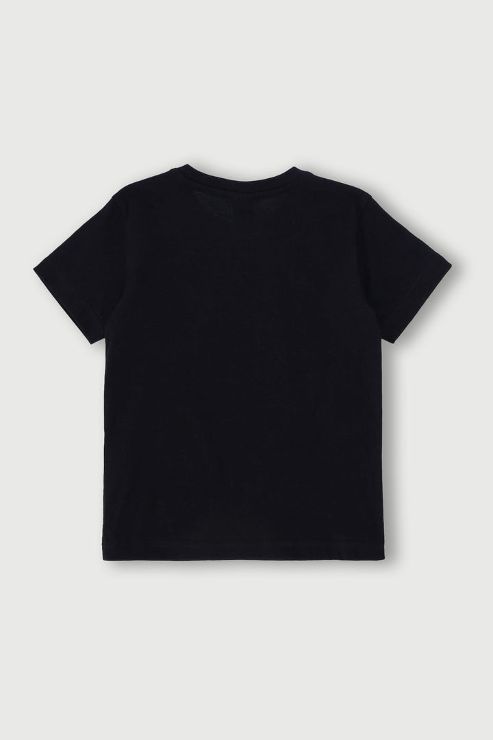 Pre-Boys Short Sleeve Teddy Tee - Black