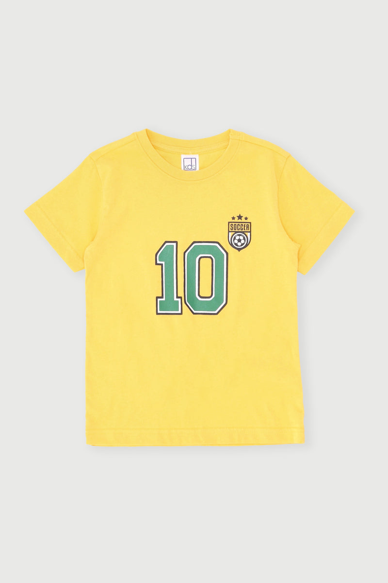 Pre-Boys Short Sleeve Soccer Tee - Yellow