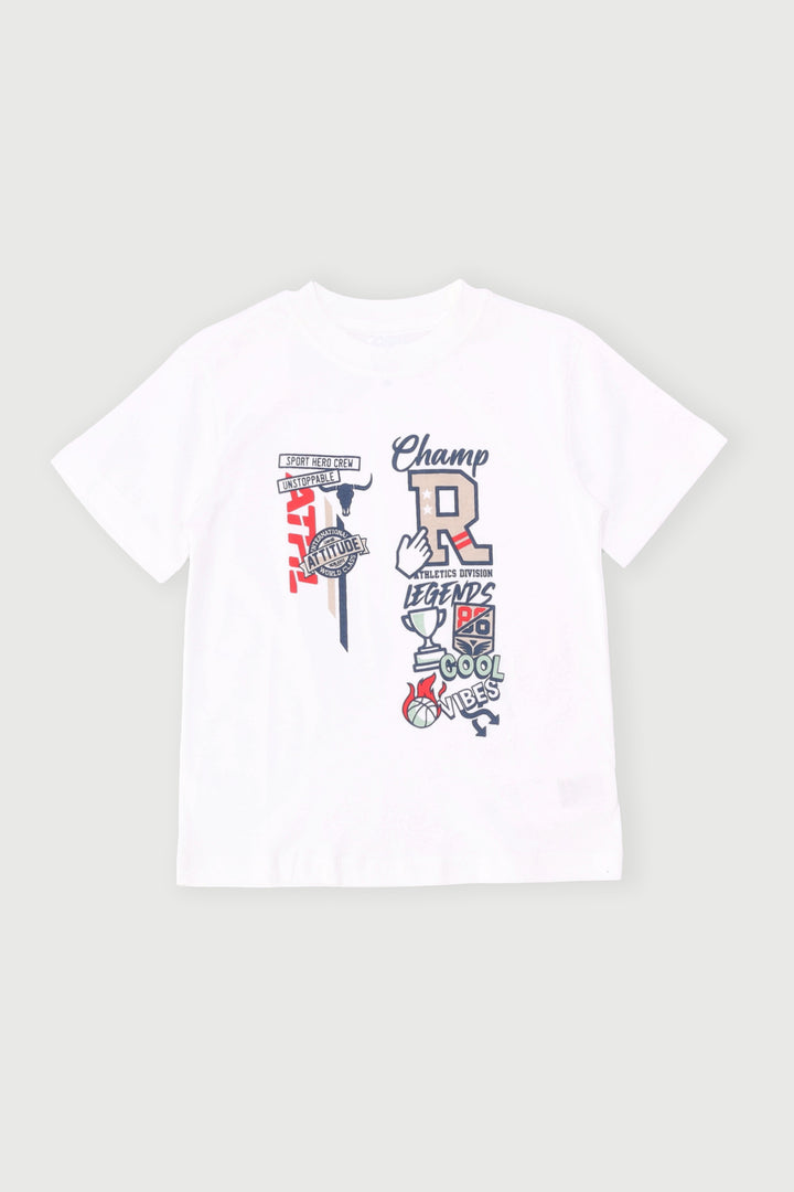 Pre-Boys Sports No. Tee - Ecru