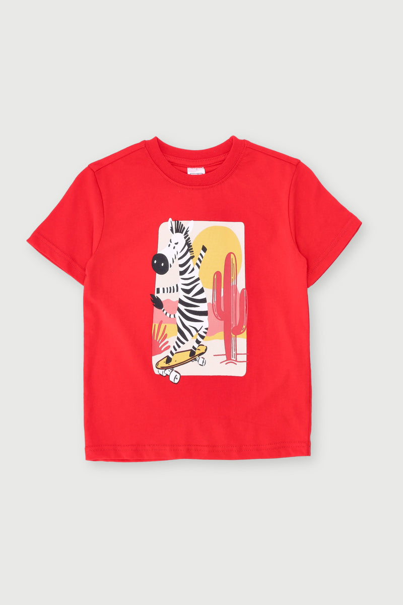 Pre-Boys Short Sleeve Skate Tee - Red