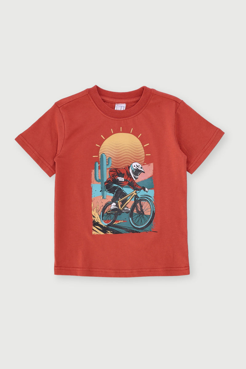 Pre-Boys Bmx Tee - Terracotta