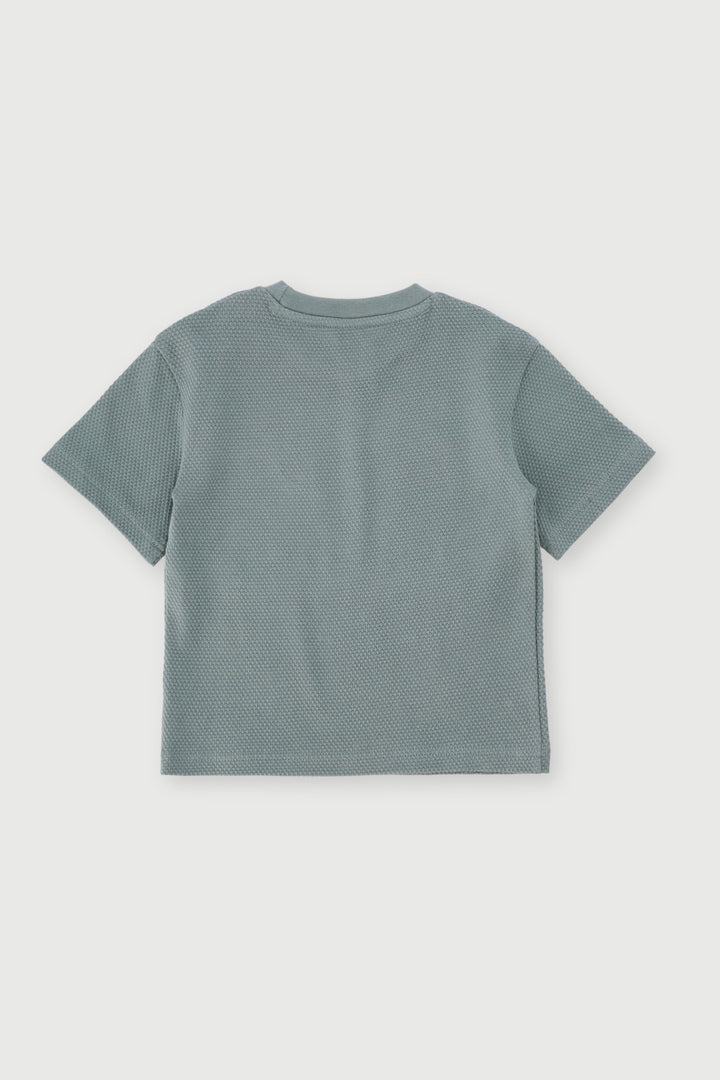 Pre-Boys Embossed Racing Tee - Sage