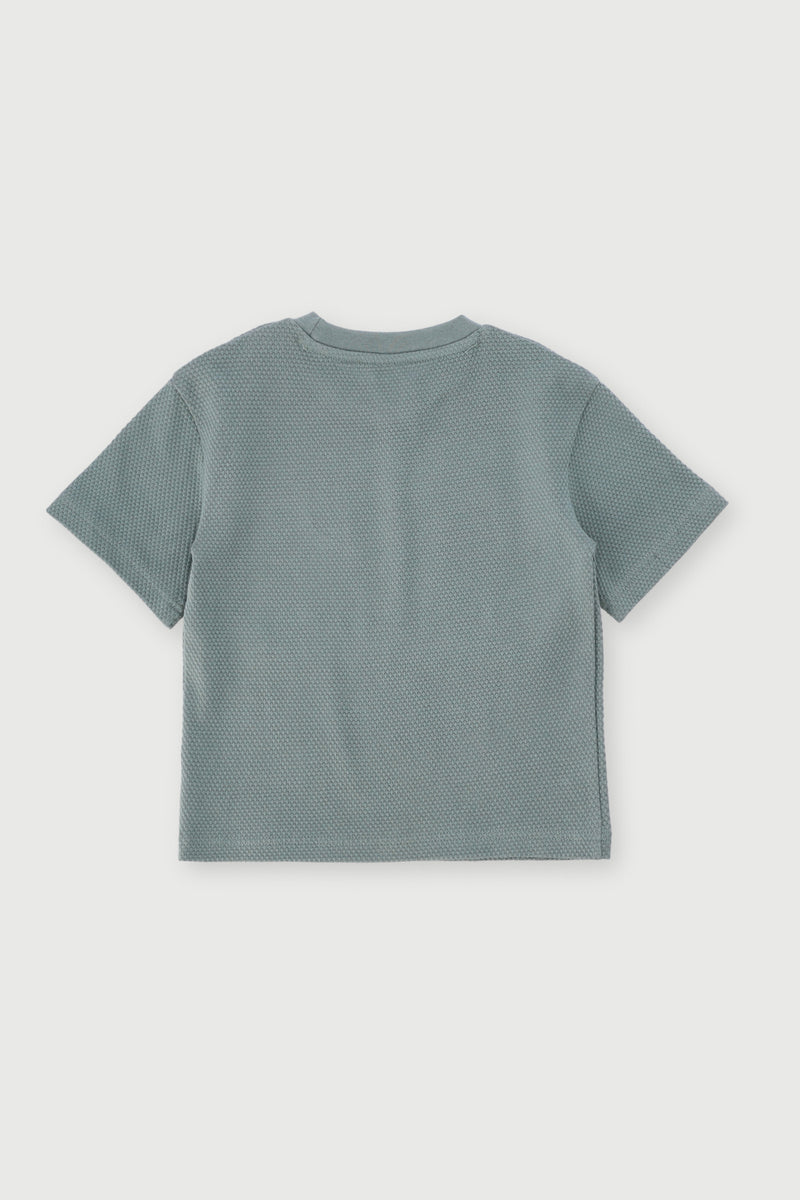 Pre-Boys Embossed Racing Tee - Sage