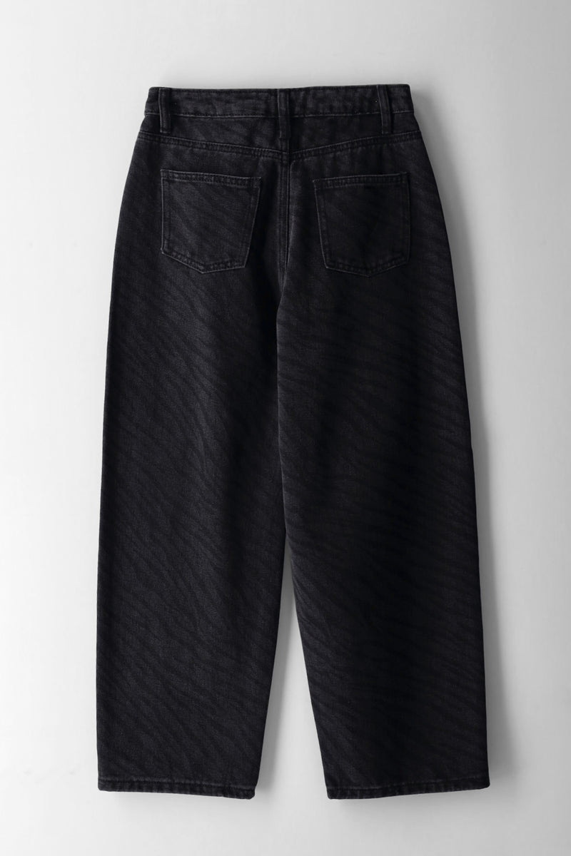 Girls Zebra Balloon Denim - Black