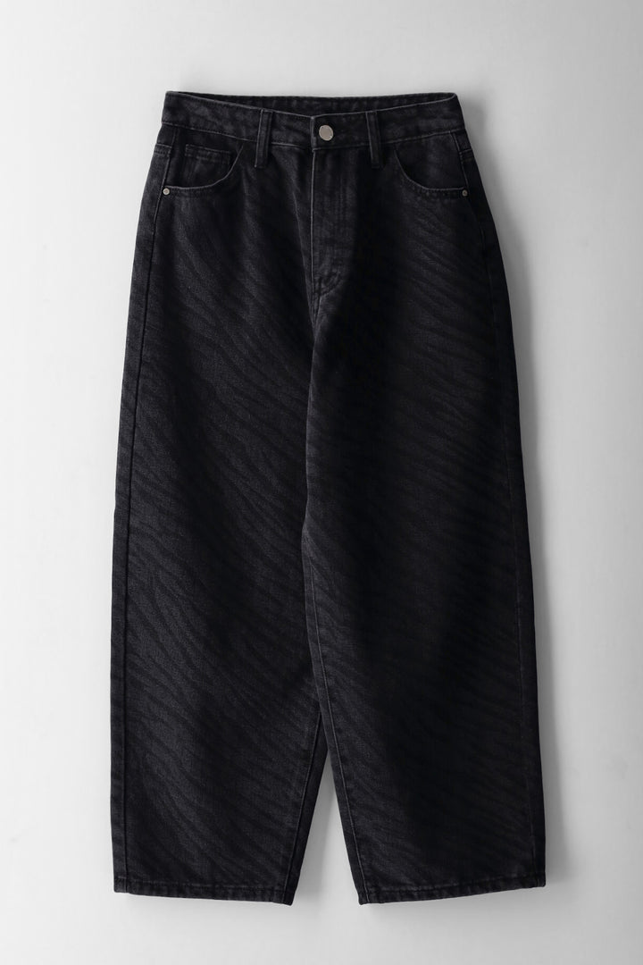 Girls Zebra Balloon Denim - Black