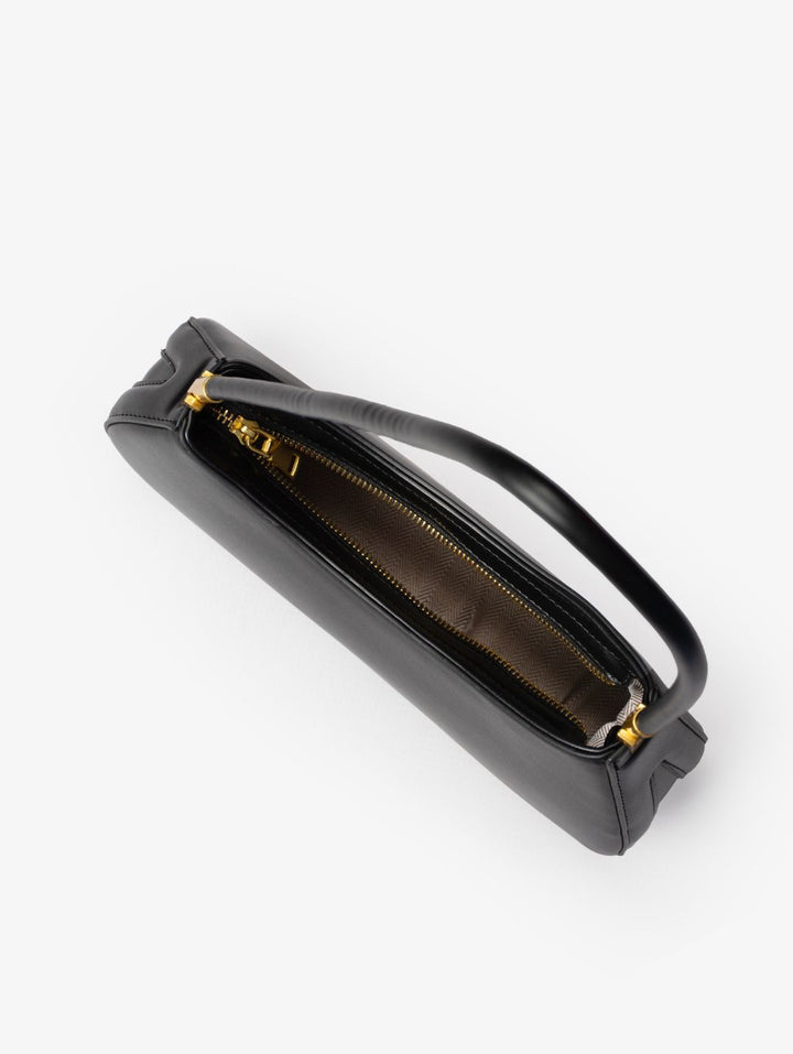 The Gia Small Asymmetric Shoulder Bag - Black