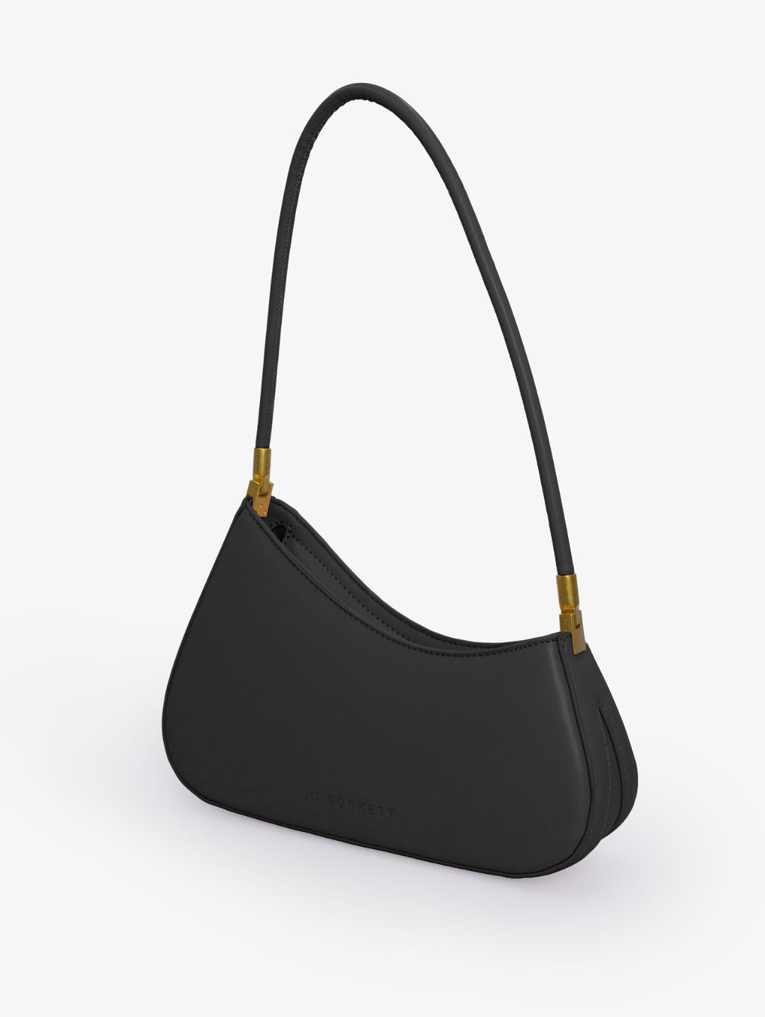 The Gia Small Asymmetric Shoulder Bag - Black